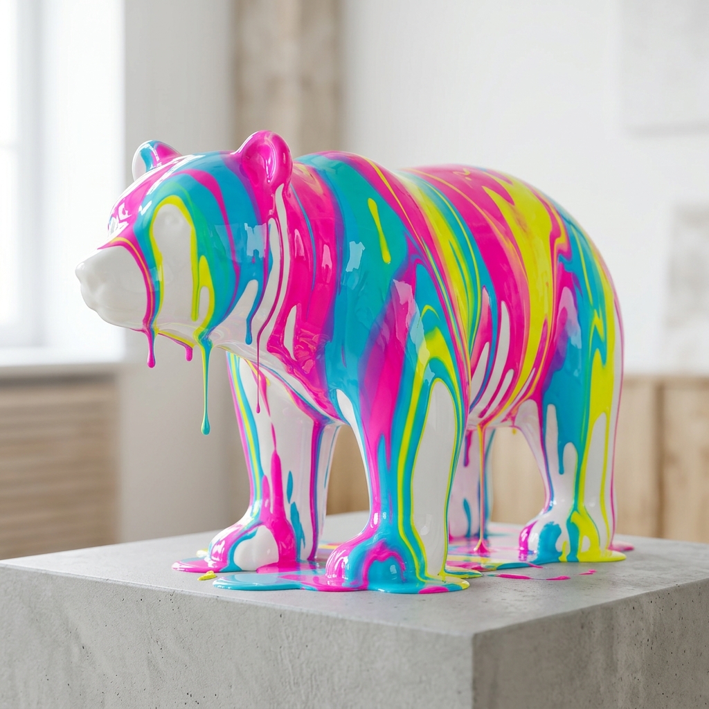 Egyedi festésű Design Bear figura készítés Budapest